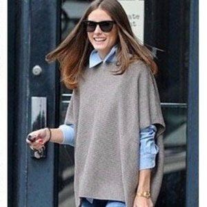 Vince Cashmere wool blend brown poncho